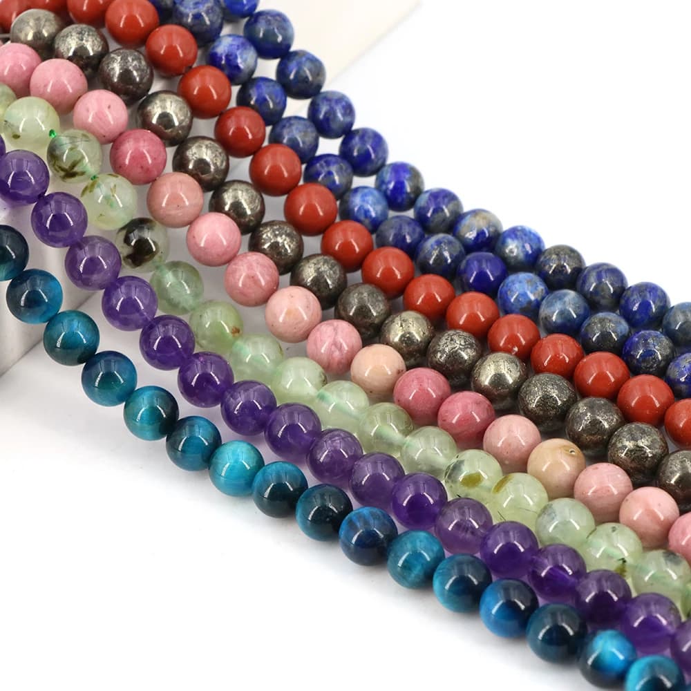 Perles en pierre naturelle œil de tigre bleu
