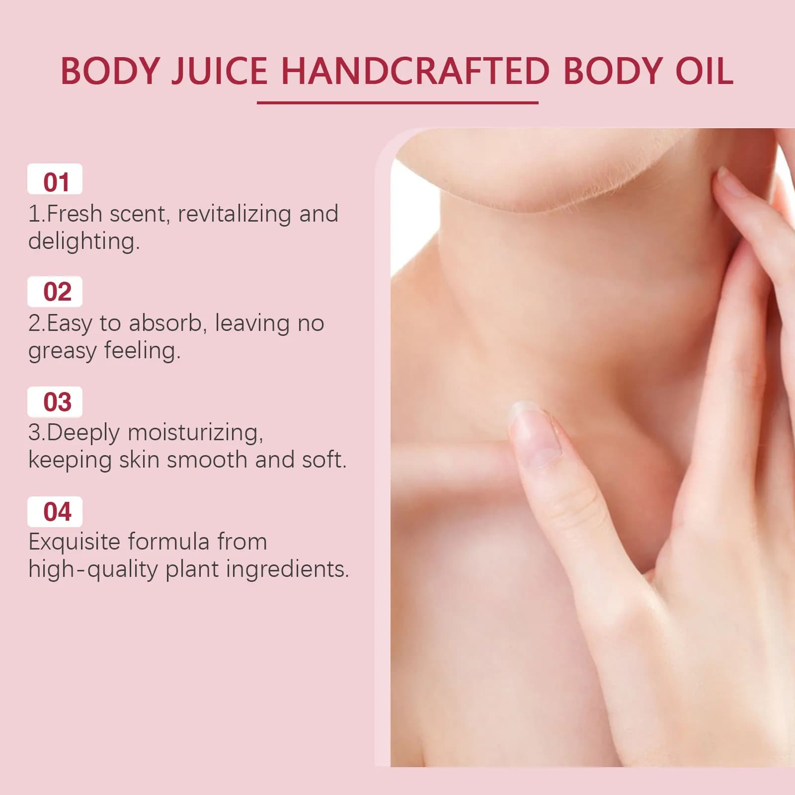 OceAura huile corporelle parfumée vanille parfum longue durée hydratant rajeunissement de la peau huile de noix de coco huile de Massage corporel fraise