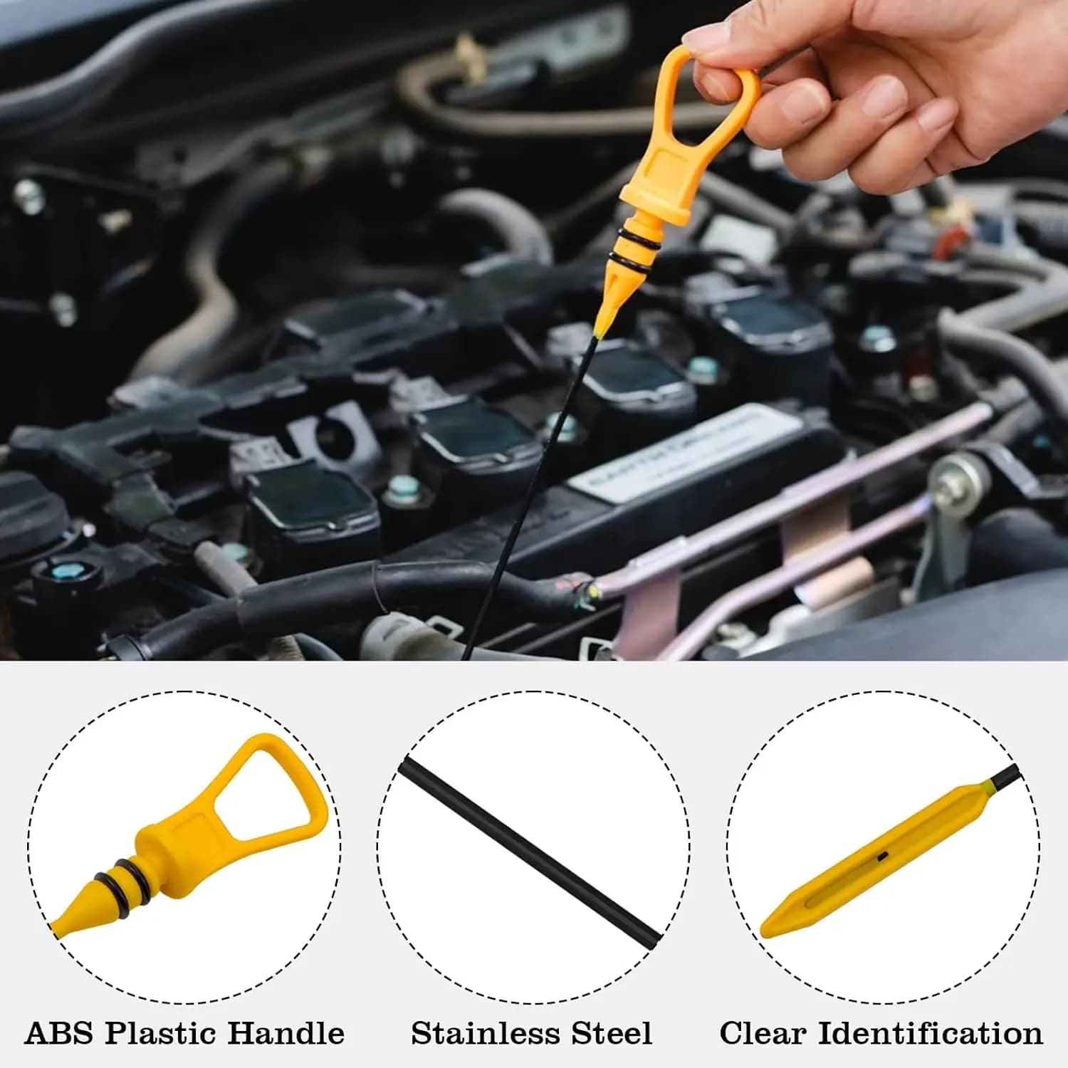 Jauge de niveau d'huile moteur 11437509784 pour BMW Mini Cooper S 1.6L L4 R52 R53 R56 W11B16A 2002-2008, remplace 917315