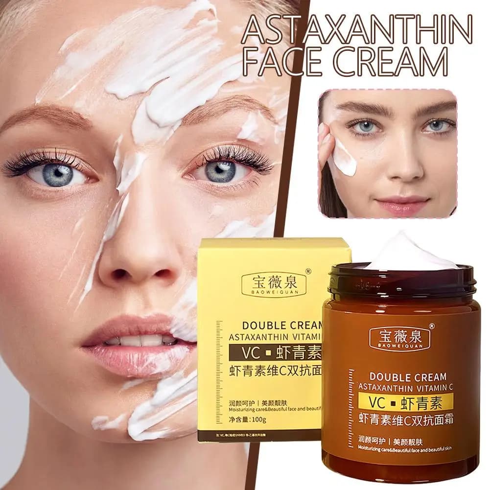 100g Astaxanthine Double Anti-rides vitamine C estompe les ridules rétinol crème pour le visage Lifting raffermissant nourrir produits de soins de la peau