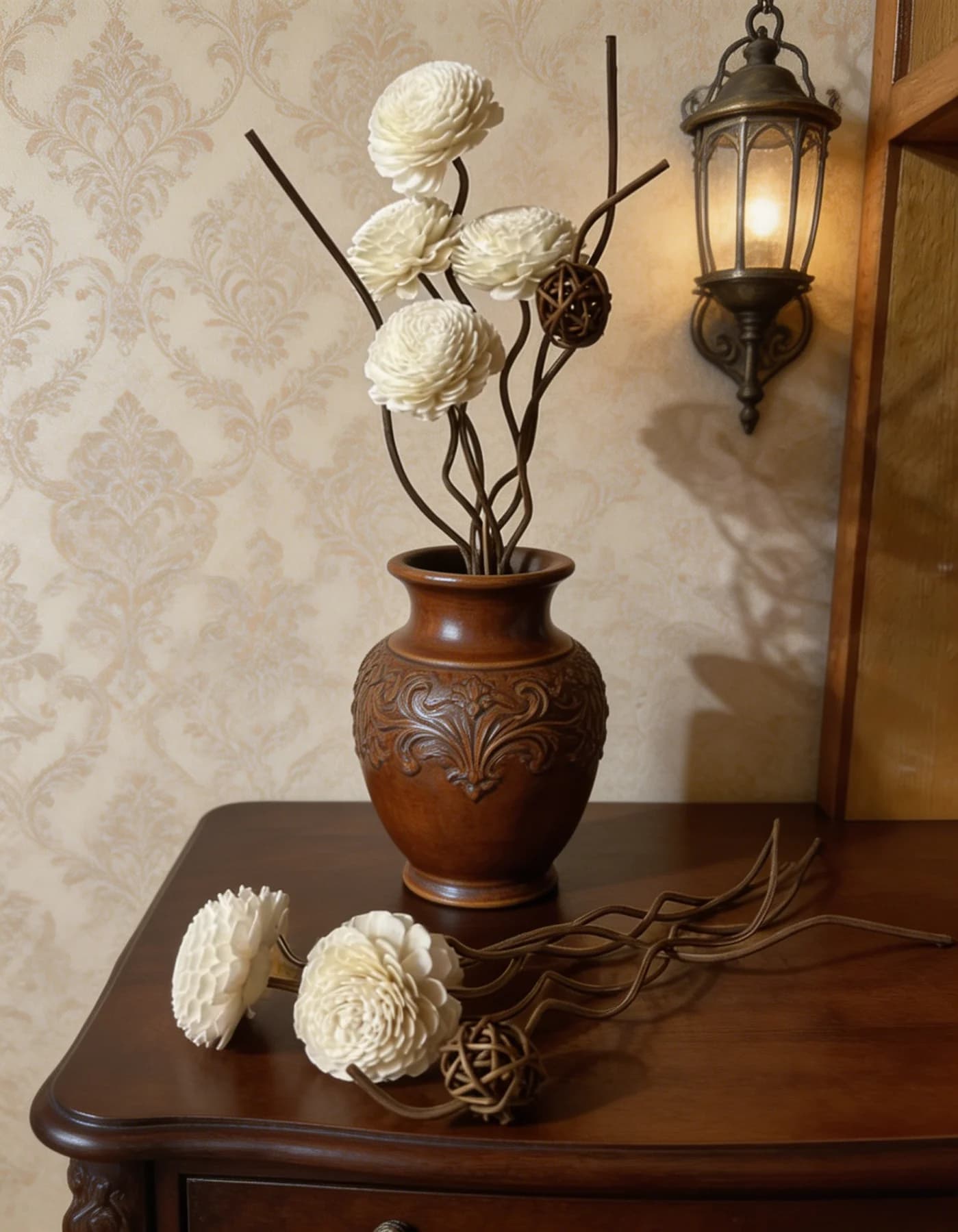 20 bâtonnets diffuseurs ondulés de 3 mm et 28 cm de long, pour parfums et huiles aromatiques, décoration d'intérieur, en rotin