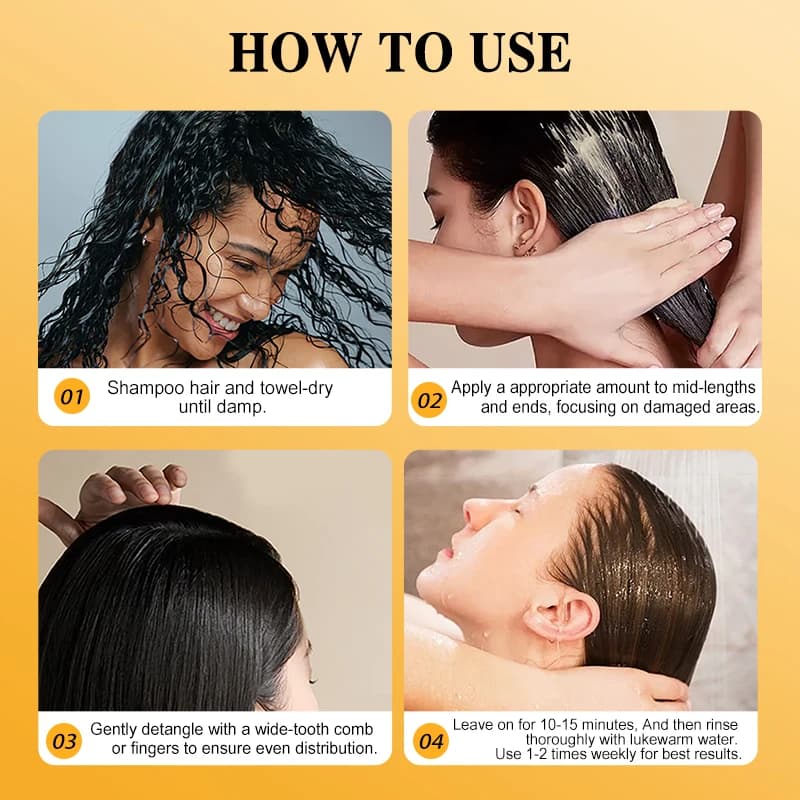 Après-shampoing à l'huile de Batana biologique pour cheveux secs et crépus