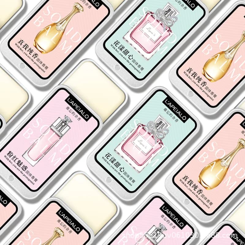 Femme corps phéromone parfum baume solide longue durée parfum léger parfum Portable solide parfum baume