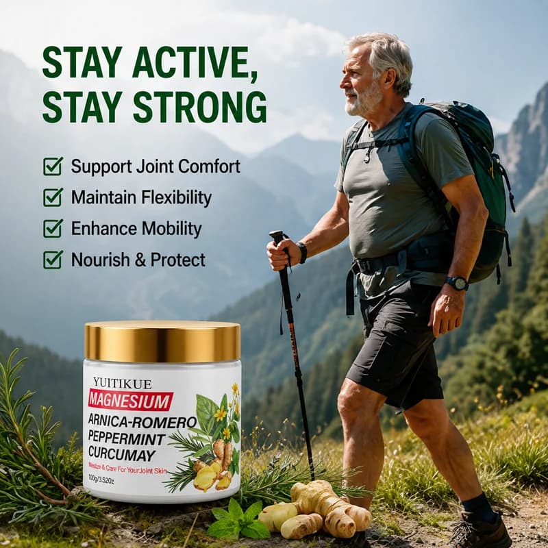 Crème pour la peau au magnésium et à l'arnica 100g, lotion nourrissante infusée au curcuma, au romarin et à la menthe poivrée pour les soins des articulations et des muscles