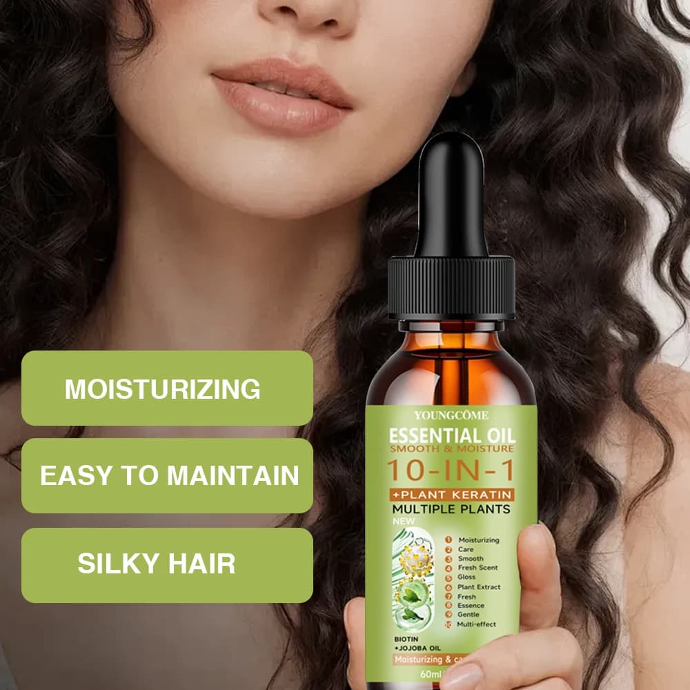 Huile essentielle de soin capillaire, nourrit le cuir chevelu, élimine les pellicules, améliore la qualité, réduit la perte de cheveux, hydrate les huiles essentielles