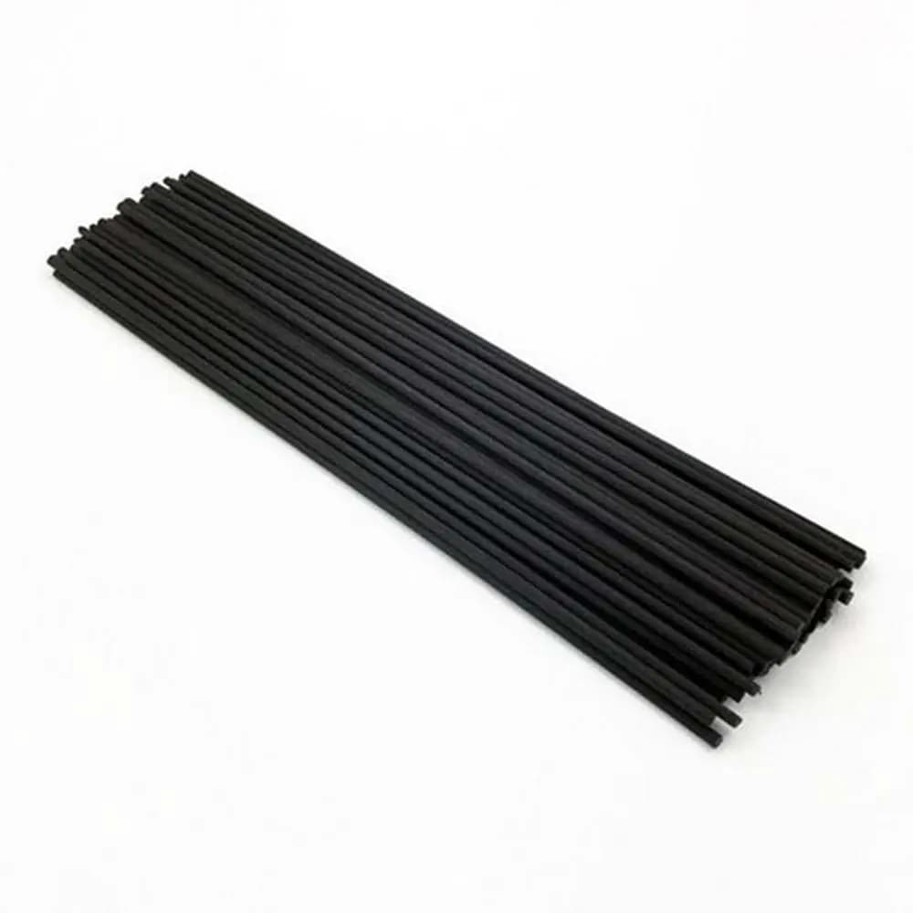 Bâtonnets diffuseurs d'arômes en rotin noir faits main pour la maison, fibres de remplacement pour l'aromathérapie