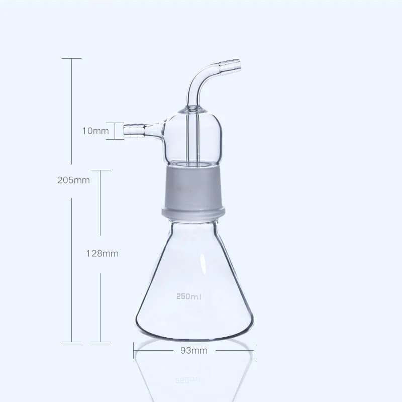 Bouteille en verre pour bulles d'ozone, récipient pour huile, avec noyau de sable, barboteur, 500ML, 1000ML