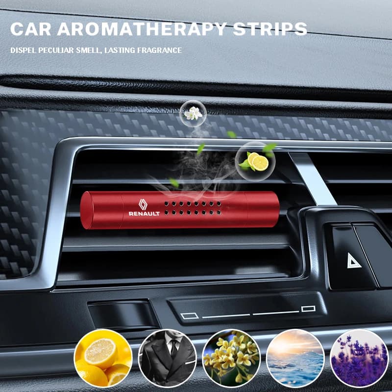 Diffuseur de parfum pour voiture, clip de ventilation, parfum durable pour l'intérieur, pour Renault RS Clio Megane 2 3 4 Captur Trafic Twingo Scenic 2 Kadjar