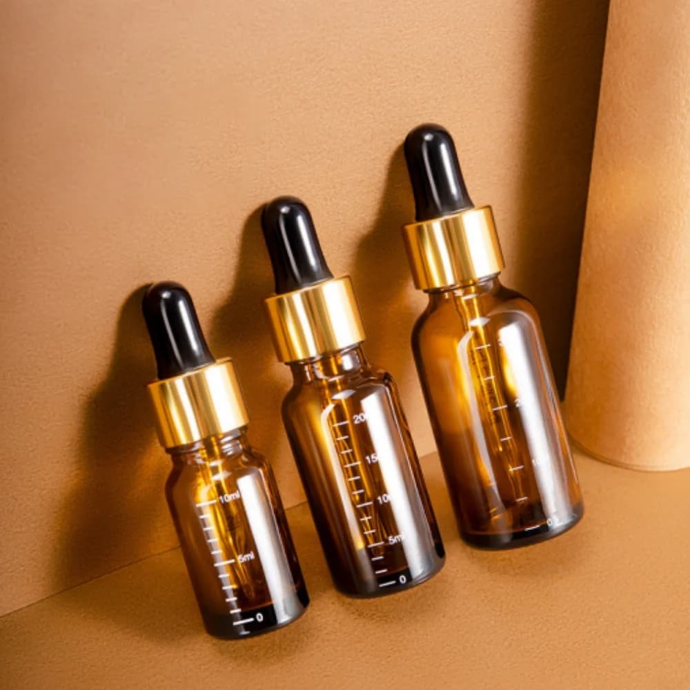 Bouteille compte-gouttes en verre ambré de haute qualité, contenant liquide d'huile essentielle, bouteille d'échantillon africain, 5ml, 10ml, 15ml, 20ml, 30ml, 50ml, 100ml