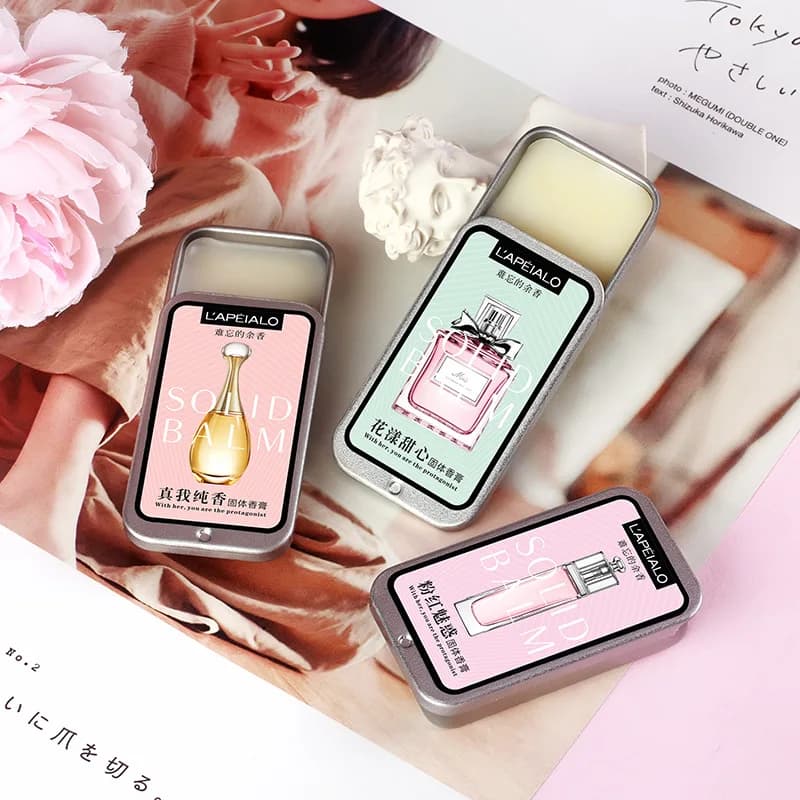 Femme corps phéromone parfum baume solide longue durée parfum léger parfum Portable solide parfum baume