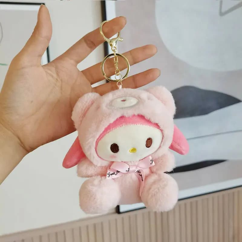 Nouvelle poupée en peluche créative Hello Kitty My Melody Cinnamoroll, jouet cadeau, figurine d'anime originale, ornements de collection, vente en gros