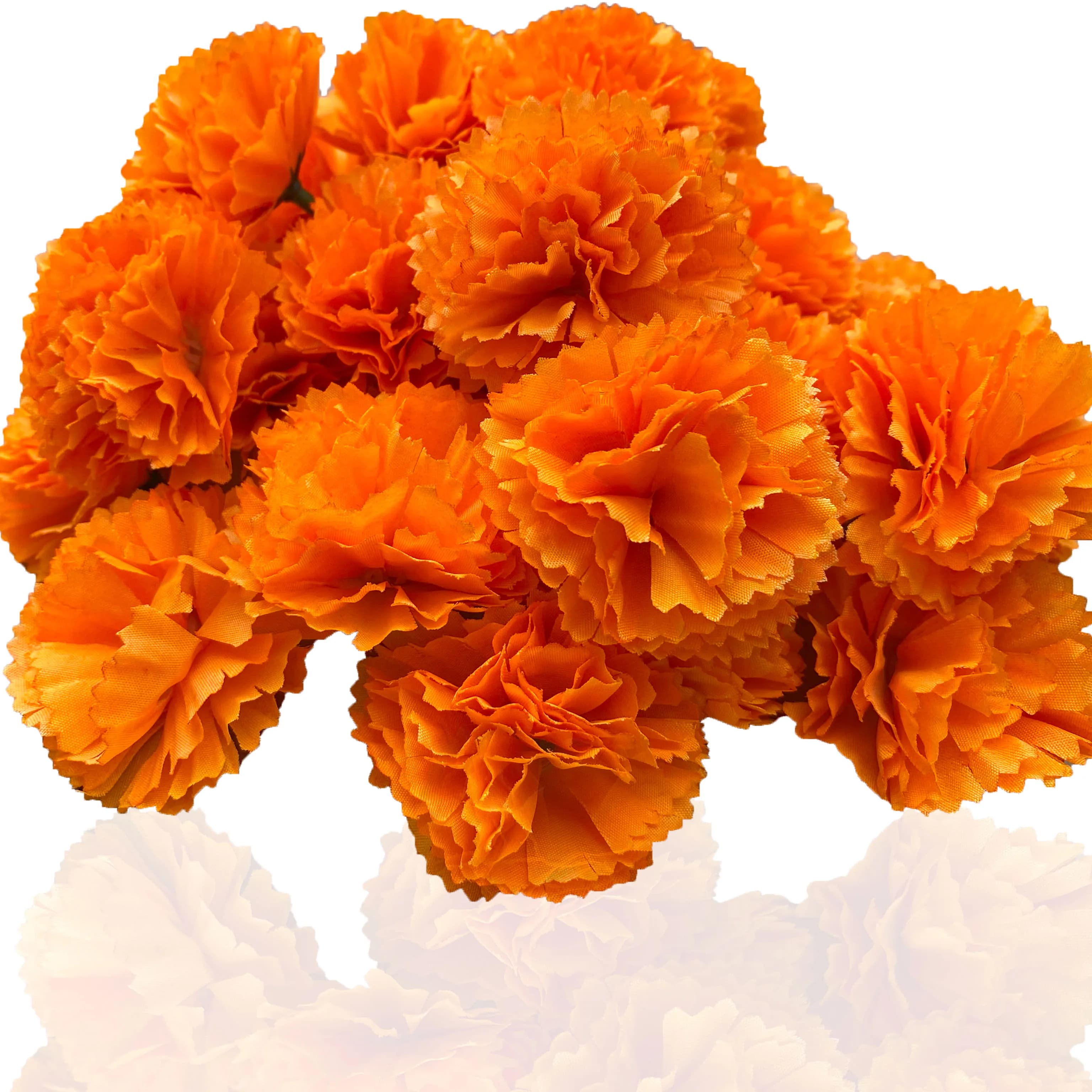Têtes De fleurs De souci en vrac, jour des morts Dia De Los Muertos fleurs artificielles mexicaines pour Diwali maison bricolage couronne guirlande
