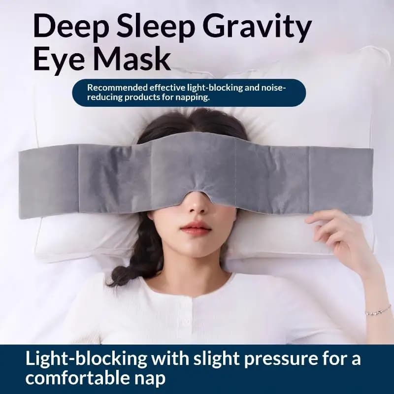 Masque de sommeil lesté anti-lumière, bandeau relaxant pour soulager la fatigue, aide au sommeil pour hommes et femmes (1 pièce)
