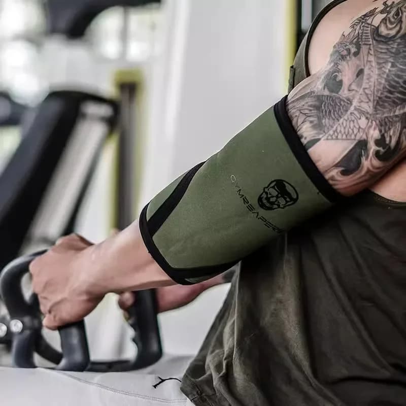 Manchon de coude de 5mm pour l'entraînement physique hommes femmes banc de Protection de presse sport coudières élastiques respirantes pour la musculation