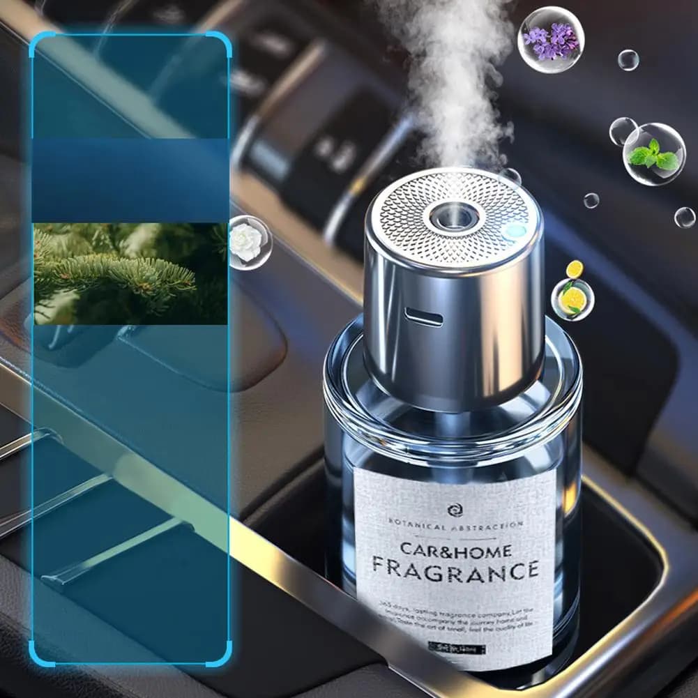 Diffuseur d'huiles essentielles monté sur voiture, vaporisateur de parfum, humidificateur intelligent, grande capacité