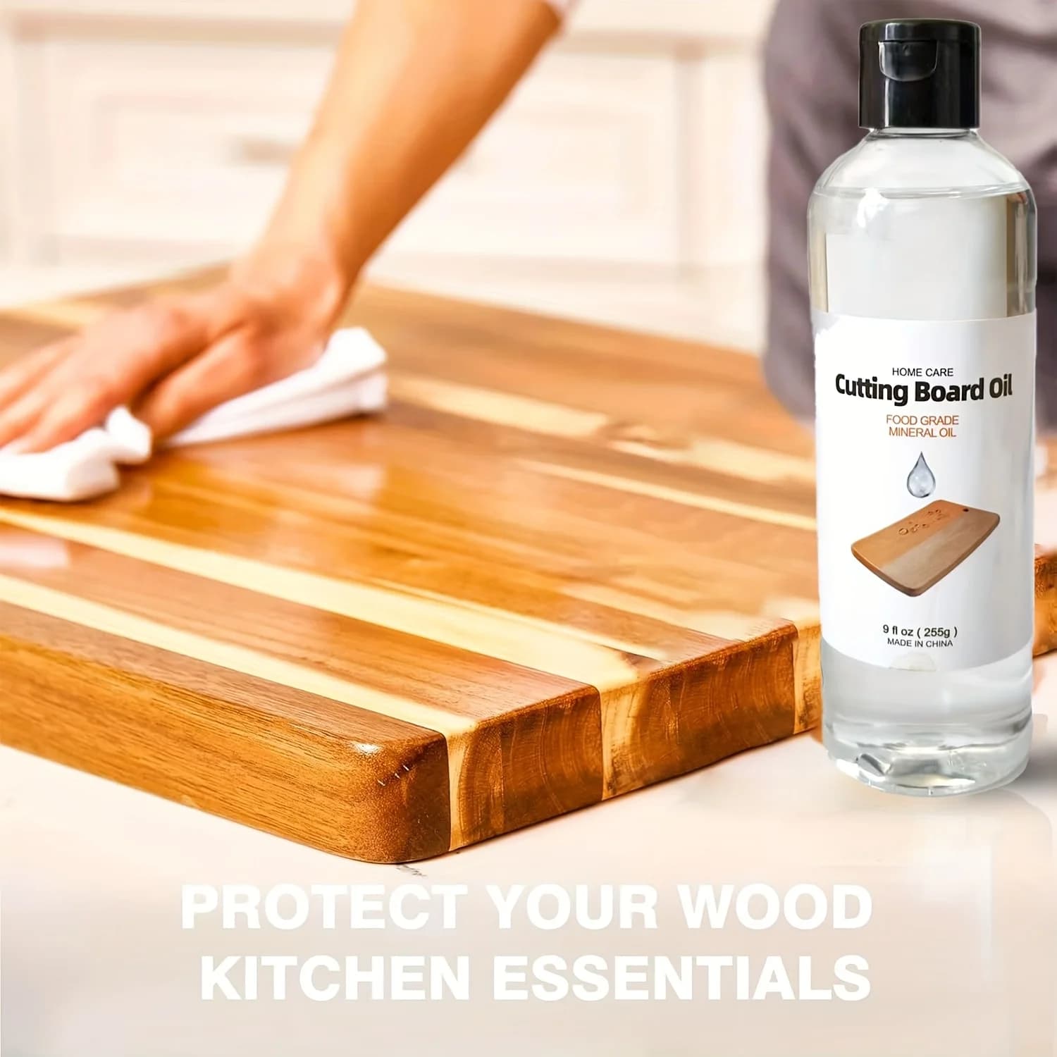 Huile minérale de qualité alimentaire pour planches à découper-après-shampooing en bois naturel et protection meubles en bois de bambou vaisselle planches à découper