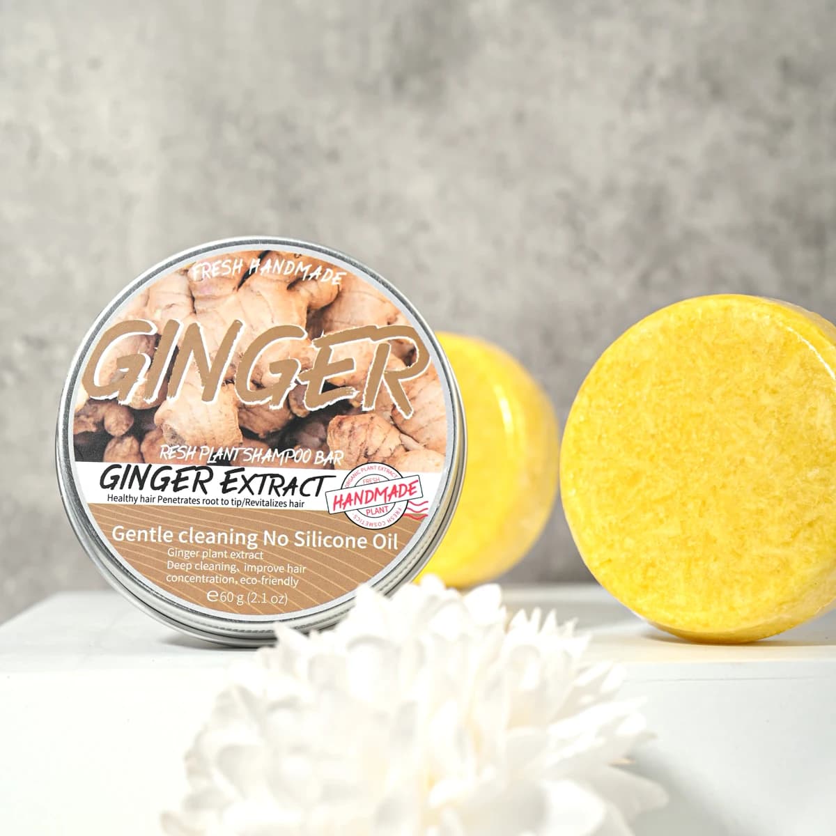 JIJIBA huile gingembre savon essentiel solide shampooing savon contrôle de l'huile shampooing rafraîchissant nettoyage hydratant savon fait à la main