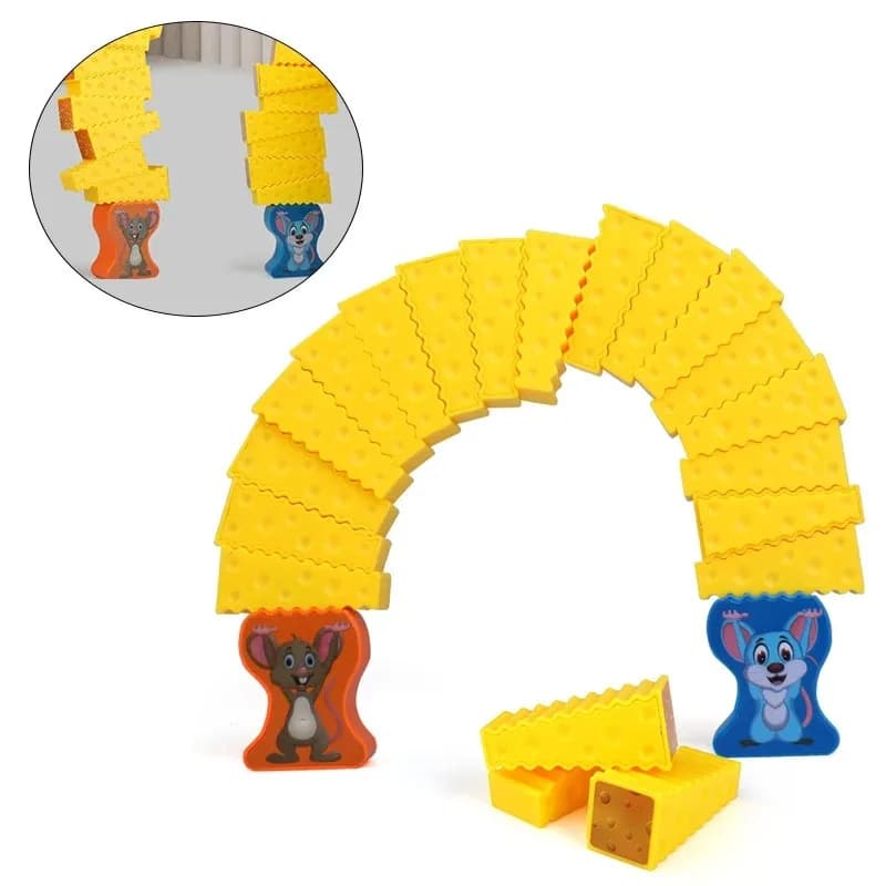Jouets interactifs créatifs pour enfants, souris folle, tour de fromage empilée, jeu de société, fête en famille, Arches, jouets empilés pour garçons et filles