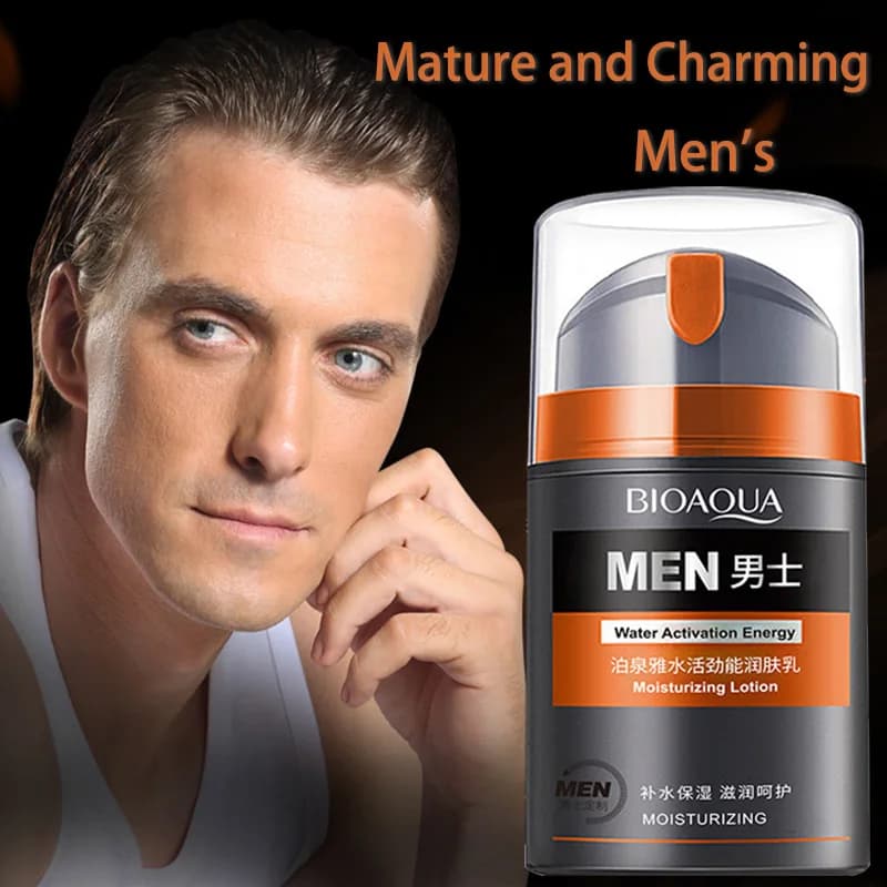 Crème hydratante pour le visage pour homme, contrôle du sébum, anti-âge, lisse, déformable, resserre les pores, blanchissant, soins de la peau