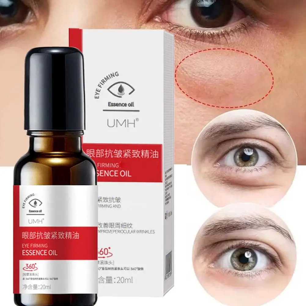 Huile Essentielle Raffermissante pour les Yeux : Lifting, Éclaircissement, Anti-Poches et Anti-Cernes, Soin des Yeux Léger et Non Gras
