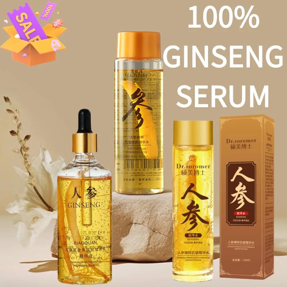 Sérum Anti-âge polypeptide au Ginseng, hydratant en profondeur, nourrissant, pour le visage, Toner au Ginseng, soins pour la peau pour femmes