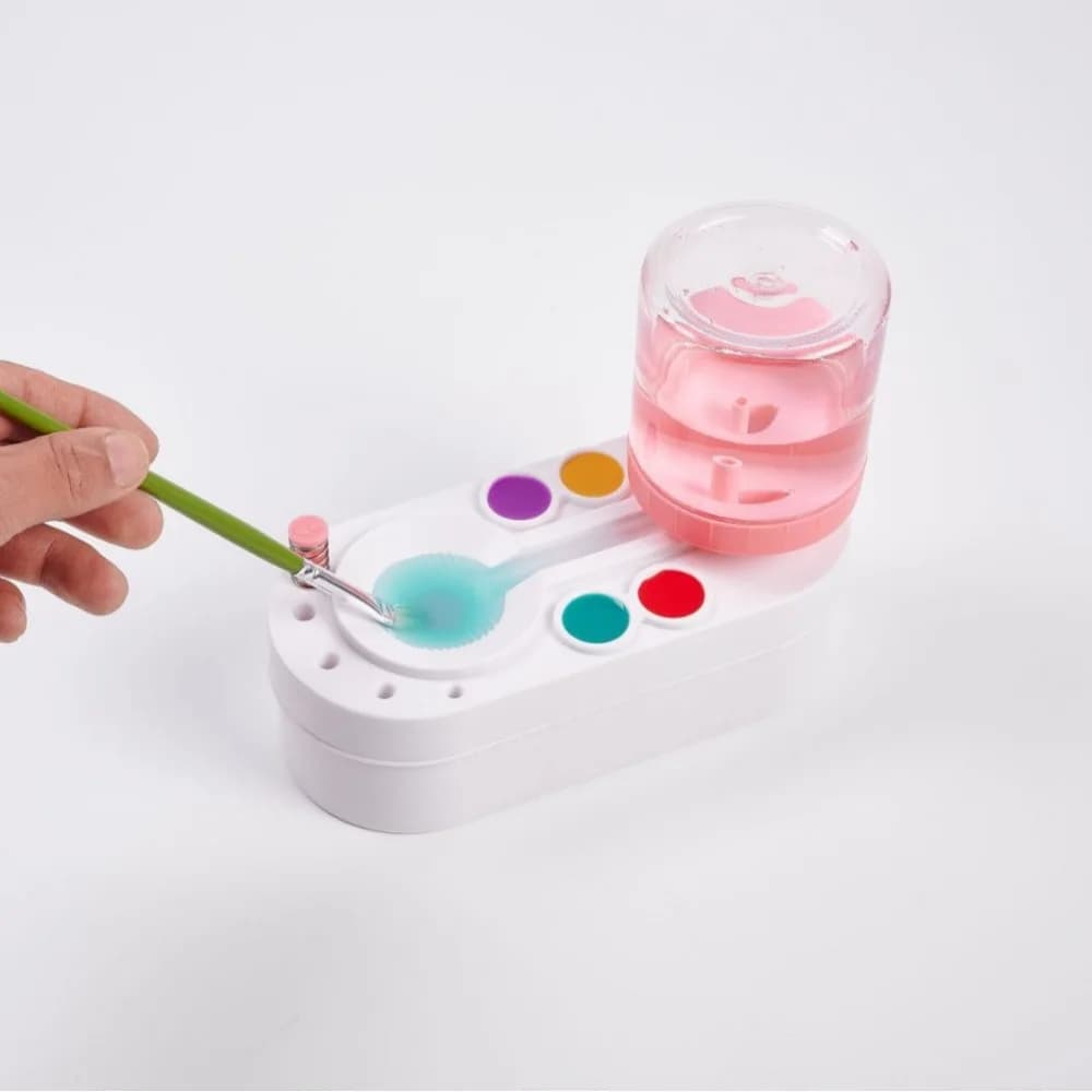 Nettoyeur de pinceaux professionnel pour aquarelle avec égouttoir, distributeur d'eau pour pinceaux à peinture à l'huile