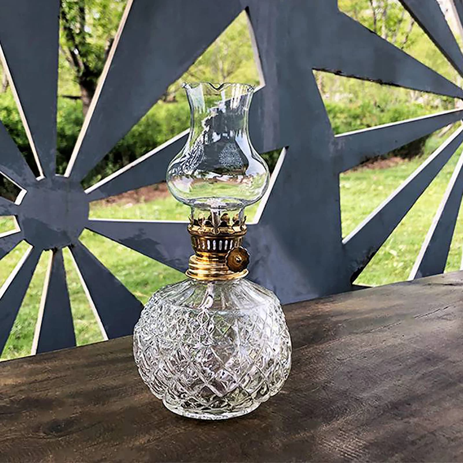 Brûleur de lampe à huile de style vintage pour lampe antique, verre transparent, remplacement de lampes à huile, utilisation intérieure, support de lampe à huile
