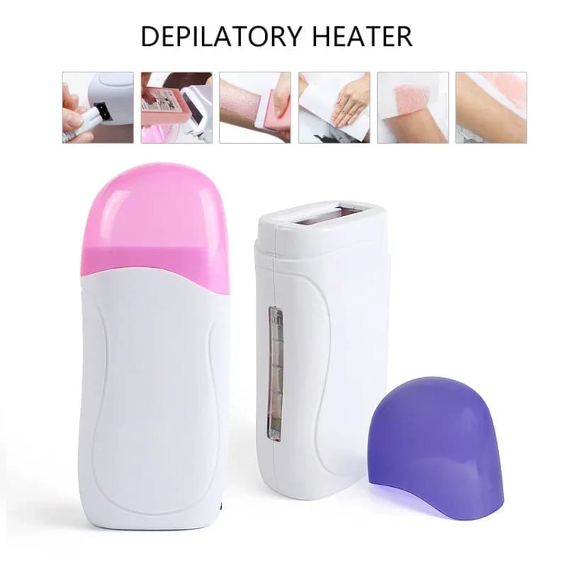 Épilateur portable à cartouche de cire, chauffe-cire roll-on pour l'épilation, machine à cire fondue manuelle, soins de la peau