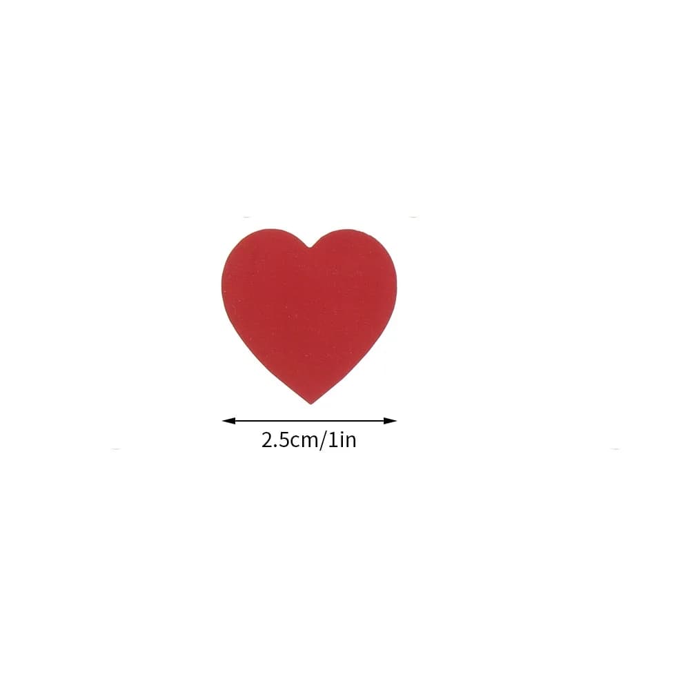 Autocollants coeur d'amour sceau attro, étiquette personnalisée bricolage, autocollant de papeterie, autocollant d'emballage cadeau pour fête d'anniversaire, 1 pouce, 1 rouleau