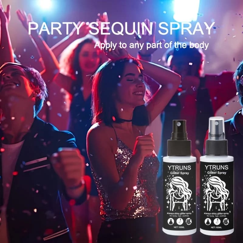 Spray pailleté à haute brillance de 100 ml, peut être utilisé pour le corps/cheveux/vêtements