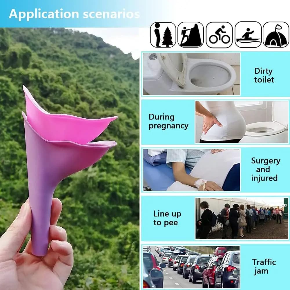 Urinoir Portable pour femmes, voyage en plein air, Camping, entonnoir, dispositif d'urination avec boîte