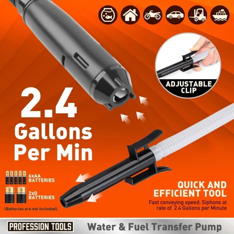 Pompe à huile électrique, siphon, transfert de liquide, à piles, outils à gaz, siphon de voiture portable, carburant doré