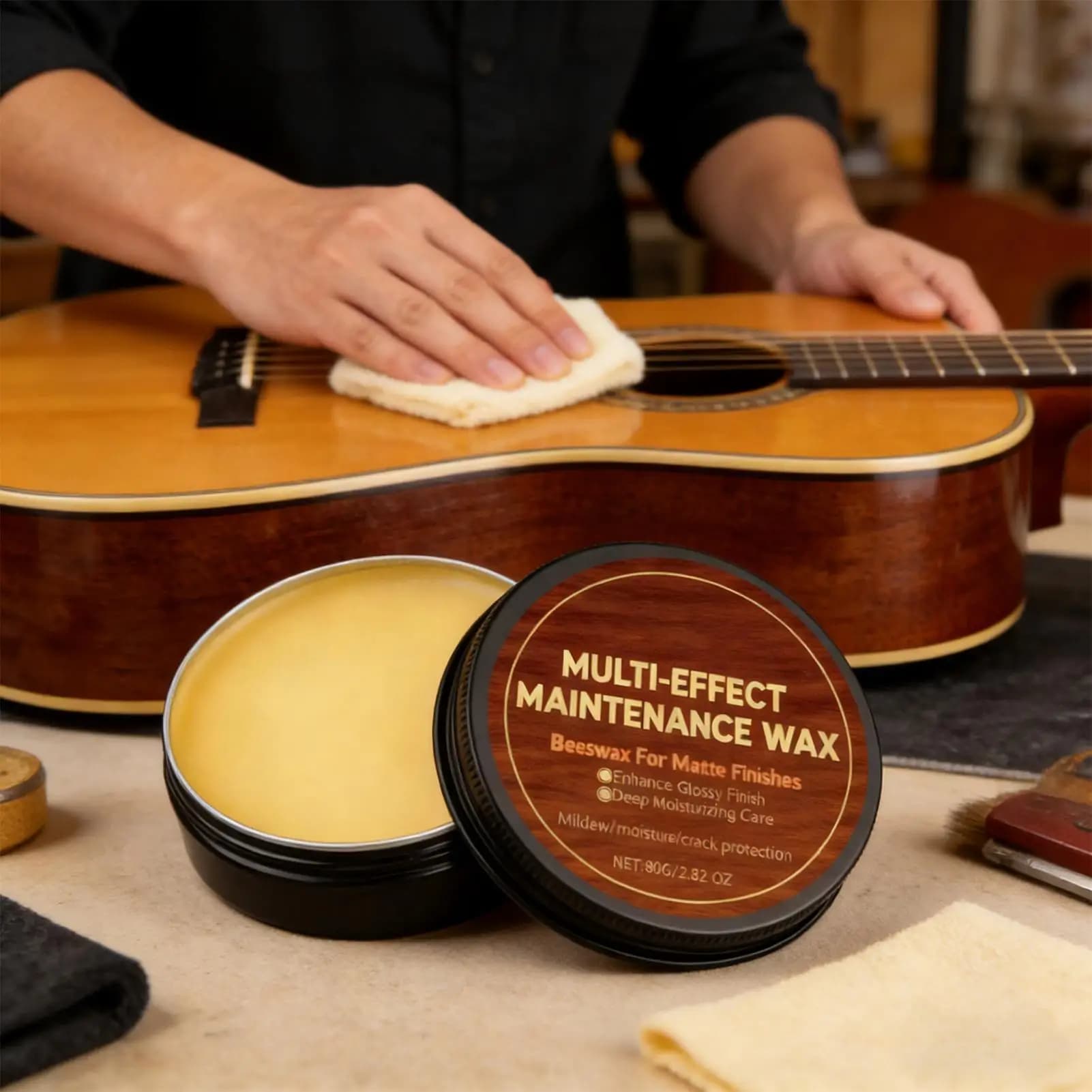 Cire de polissage pour guitare