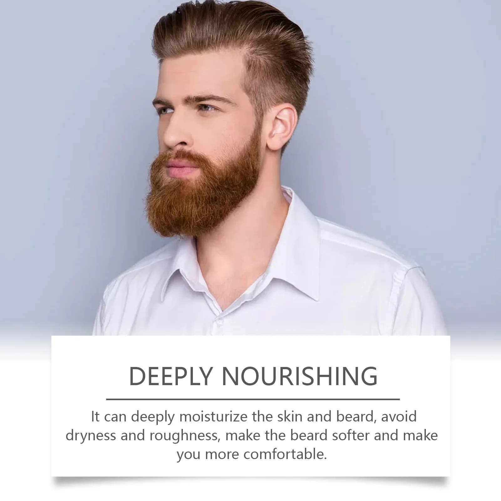 Après-shampoing pour barbe pour hommes, nourrit, hydrate, répare les frisottis et renforce la barbe