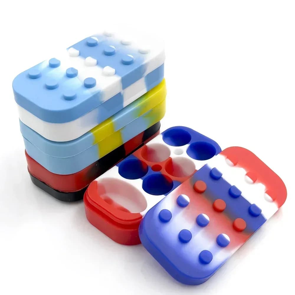 Boîte d'avertissement en silicone antiadhésif, 6 trous, 34ml, huile essentielle, récipient facile à transporter