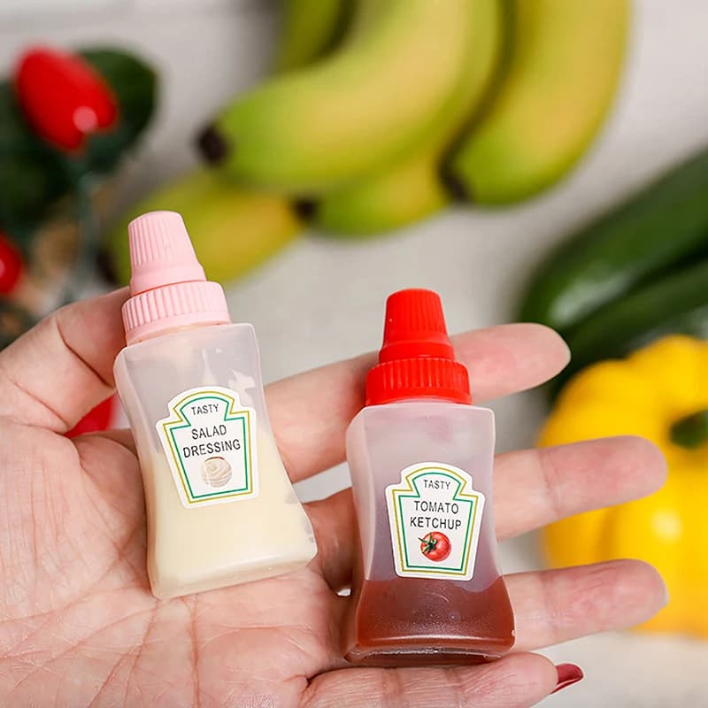 1/2/4 pièces/ensemble Mini Sauce tomate salade pansement huile vaporisateur bouteille Portable petit récipient