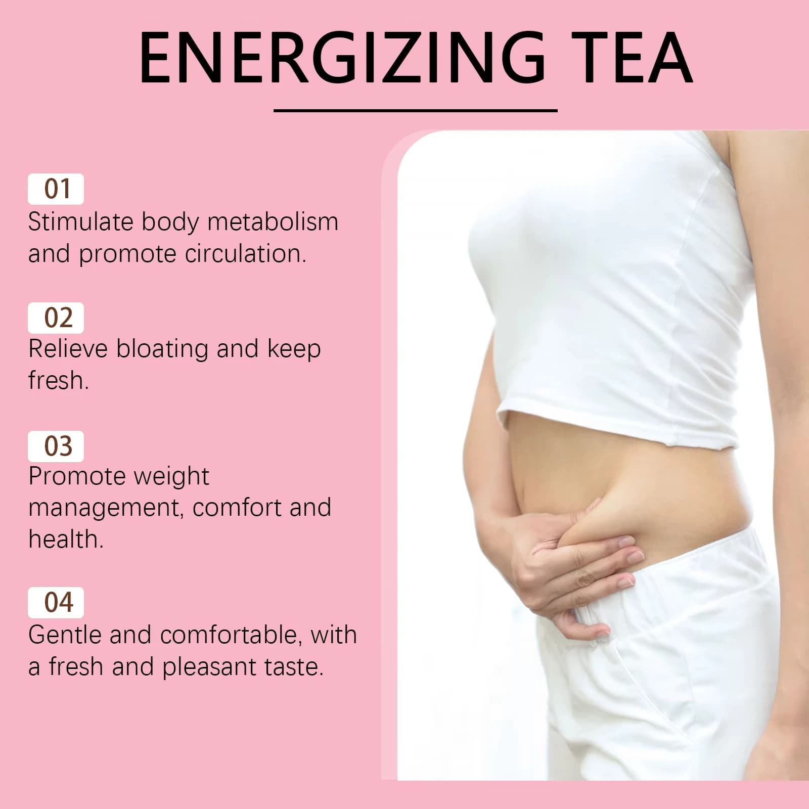 Googeer 28 sachets de thé détoxifiant aux herbes pour soulager l'abdomen