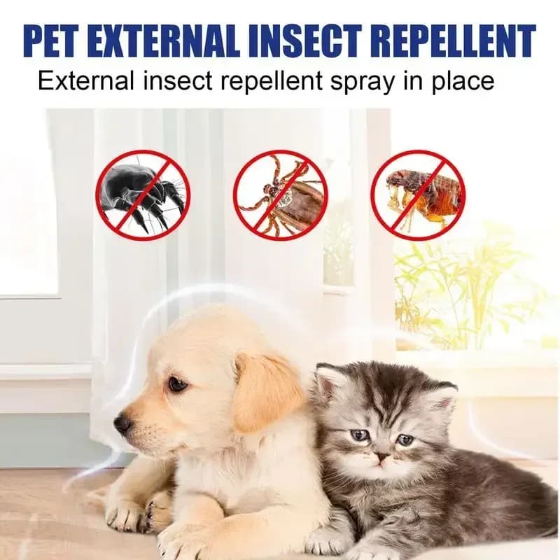 Gouttes anti-puces pour chiens et chats, insecticide 100ml, spray anti-puces et poux, formule concentrée anti-puces et tiques, anti-puces pour animaux de compagnie