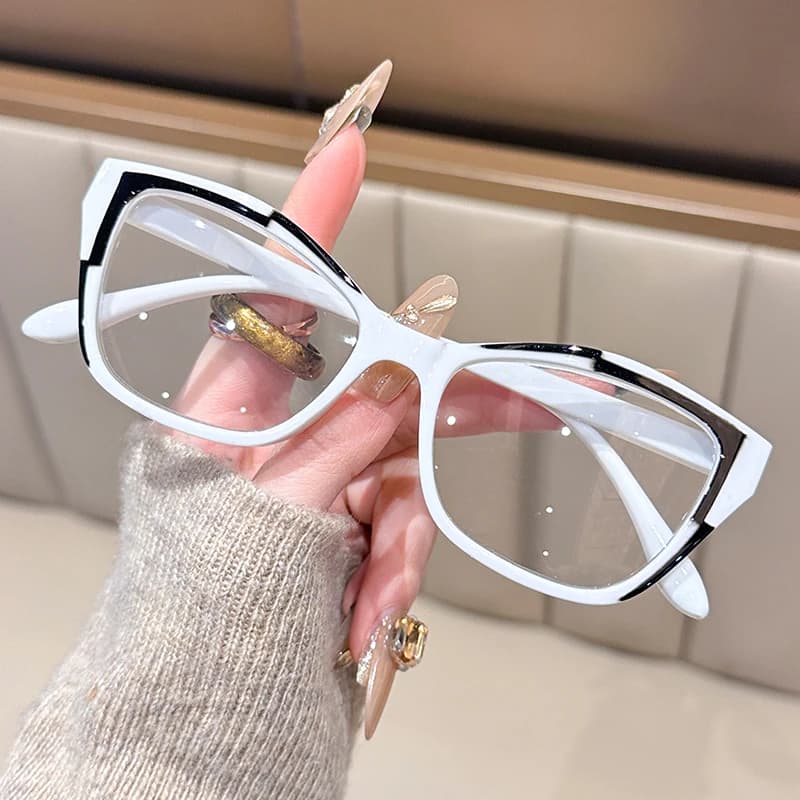 Lunettes de lecture élégantes pour femmes - Design color block tendance, anti-lumière bleue, puissance de 1,0 à 4,0