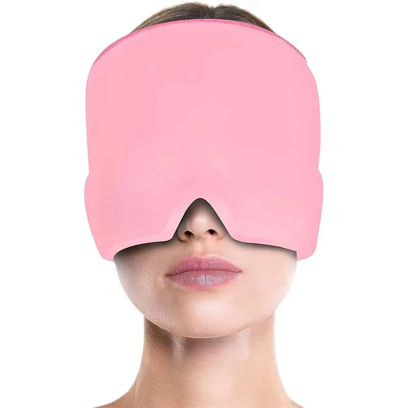 Lot de 2 Bonnets de Soulagement pour Migraine, Chapeau de Thérapie Chaud & Froid, Bandeau Rafraîchissant en Gel, Masque de Glace pour Maux de Tête