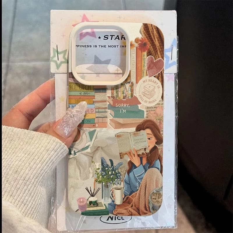 Étui à motif Journal de Fille Liseuse pour Samsung Galaxy S26 S25 FE S24 Ultra S23 Plus S22 S21 A16 A15 A26 A36 A56 5G