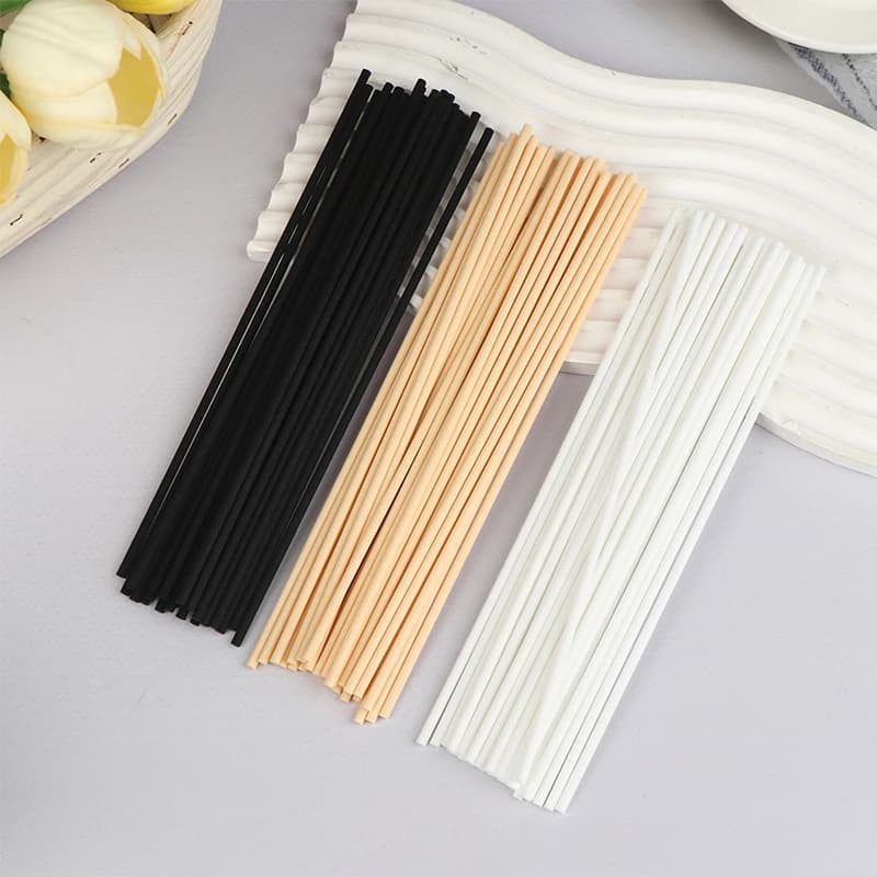 Bâtonnets diffuseurs en fibres épaisses, recharge de parfum, pour huiles aromatiques, décoration de la maison, 50 pièces/paquet