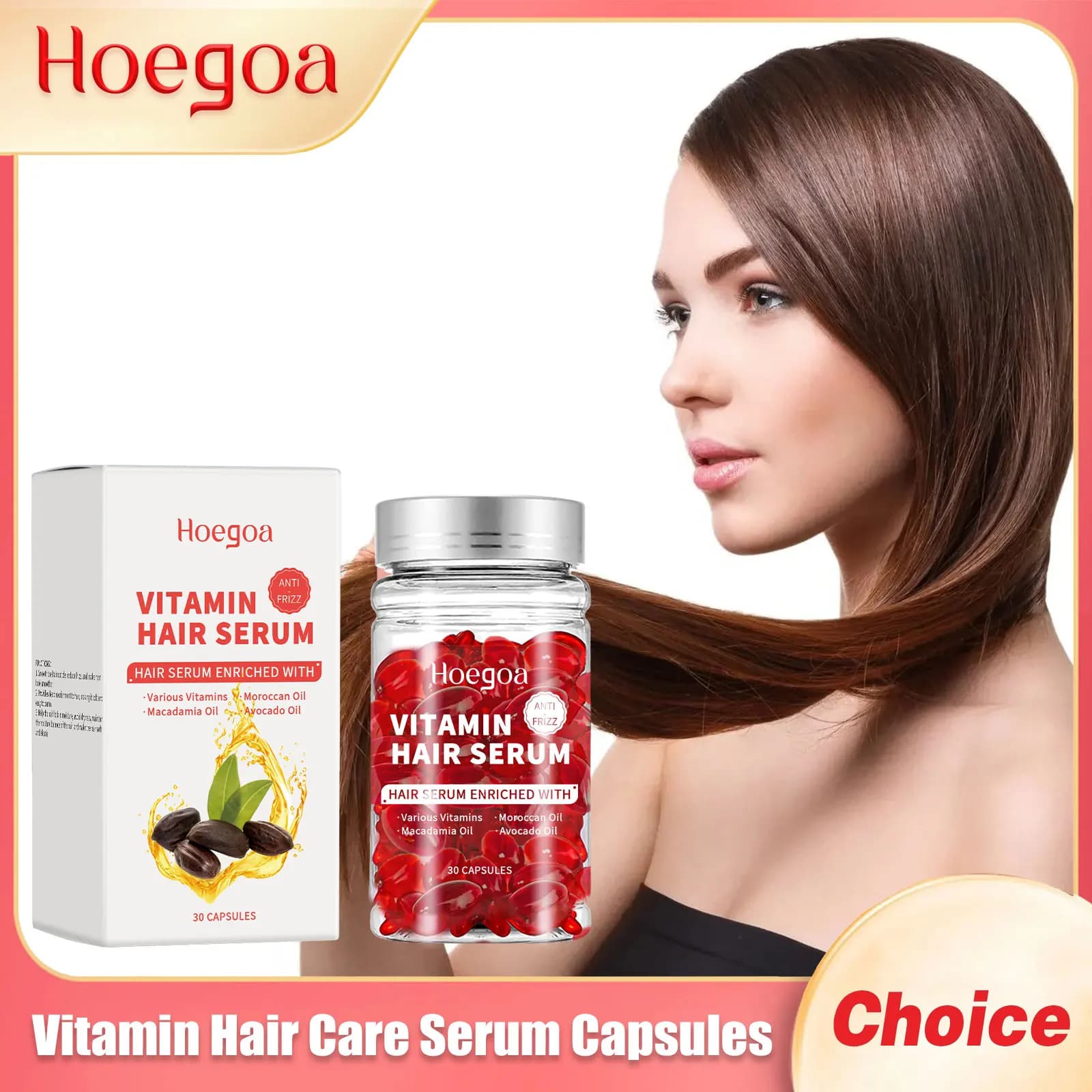 Capsules de sérum de soin capillaire à la vitamine, augmente la repousse, contrôle de l'huile, prévient la perte, Massage du cuir chevelu plus épais, huile essentielle pour la croissance des cheveux