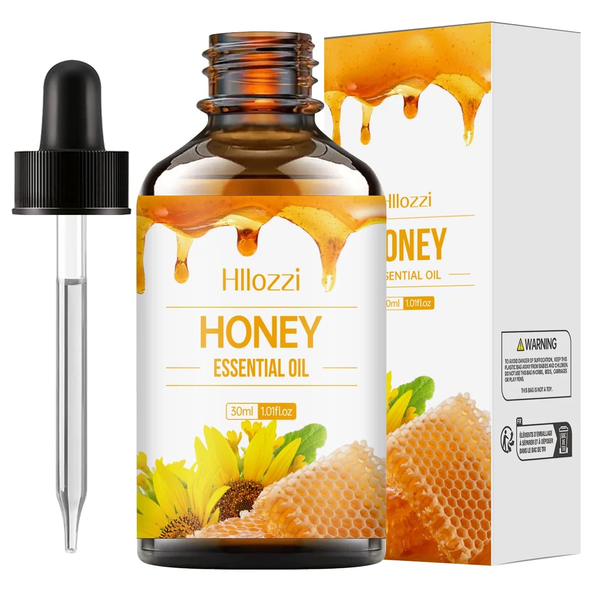 Huile essentielle de miel 30ml, soins de la peau et des cheveux, huile essentielle de massage, huile de base, huile essentielle d'aromathérapie, adaptée à tous les types de peau