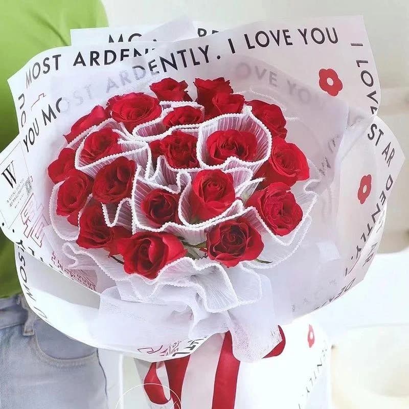 [YU] 1/5 pièces Bouquet Roll Wave Yarn Golden Edge Mesh Artisanat fait main 4Yards*28CM Emballage en dentelle Papier à fleurs Filet d'emballage