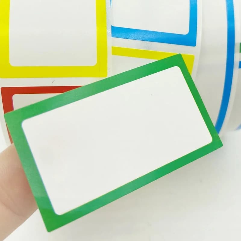 Grande étiquette autocollante colorée