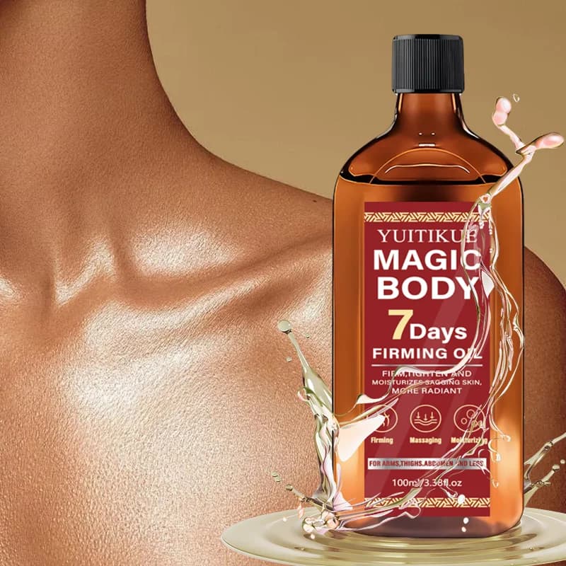 Huile raffermissante pour le corps Yuitikue Magic Body 7 jours, 100 ml, huile de massage corporelle naturelle pour les bras, l'abdomen et les jambes, hydratante et raffermissante pour la peau