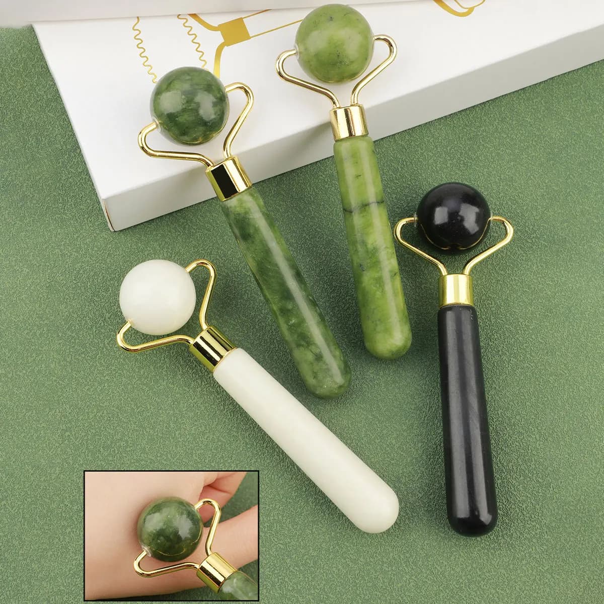 Ensemble de rouleaux et Gua Sha diversifiés