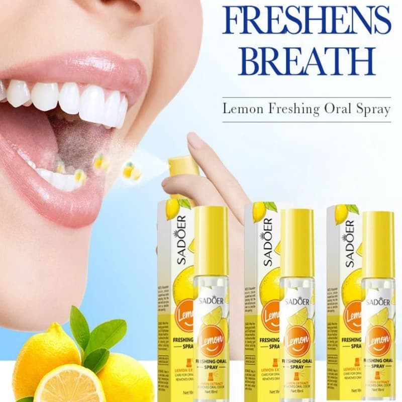 Spray rafraîchissant pour l'haleine, rafraîchit l'haleine en 3 secondes, sans alcool, doux et rafraîchissant, facile à transporter, adapté aux voyages, aux fêtes et garde votre bouche fraîche en perma