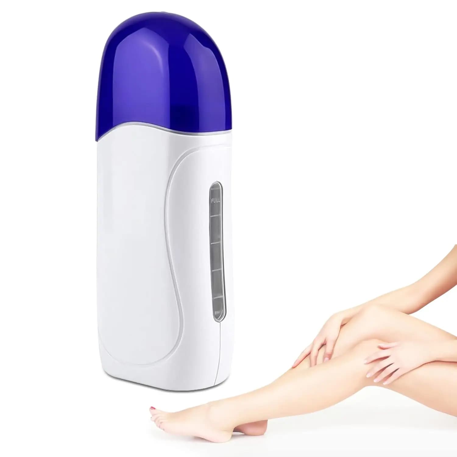 YIKOOLIN Chauffe-cire Rouleau sur rouleau sur épilation à la cire ​ Cirage à rouleaux portable ​ Machine de chauffe-cire pour femmes et hommes
